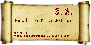 Borbély Mirandolina névjegykártya